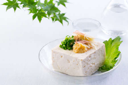 Japanese food, cold guy and sakeの写真素材