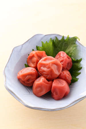 Traditional Japanese food, Umeboshiの写真素材