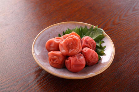 Traditional Japanese food, Umeboshiの写真素材