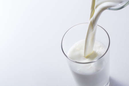 Pour the milkの写真素材