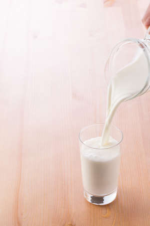 Pour the milkの写真素材
