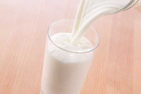 Pour the milkの写真素材