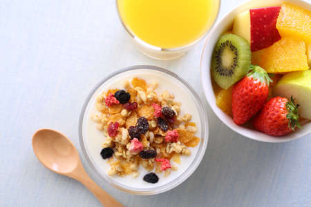 eat yogurt for breakfast