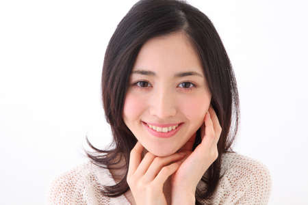 Young woman who cares for skinの写真素材