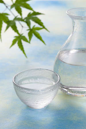 Drink Japanese cold sakeの写真素材