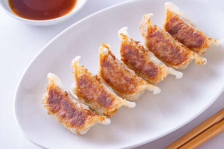 Eat dumplingsの写真素材