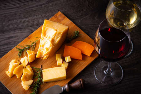 Wine and cheeseの写真素材