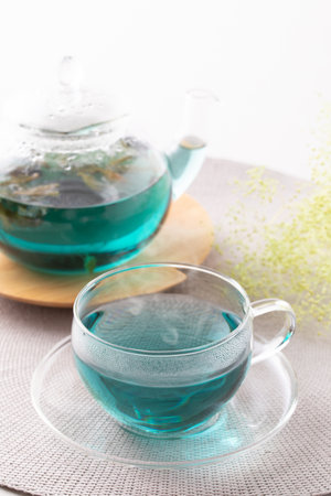 Herbal Tea - Butterfly Peaの写真素材