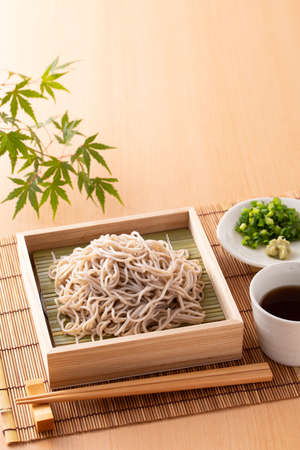 Eat Japanese Zaru Sobaの写真素材