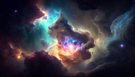 Nebula and galaxies in space. Elements of this image furnished by NASAの素材