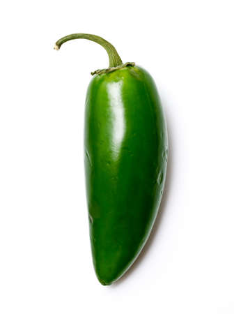 Hot green chili pepperの写真素材