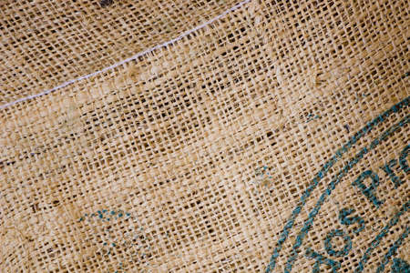 Burlap coffee bean sackの写真素材