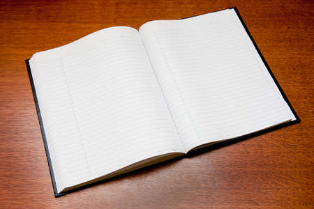 Open notebook on table
