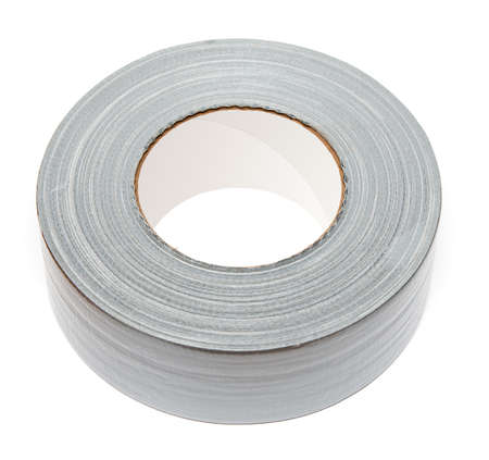 Roll of duct tape on white backgroundの写真素材