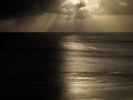 Breaking storm over ocean