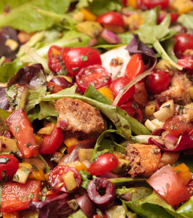 Green salad backgroundの写真素材