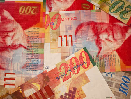Israeli shekelsの写真素材