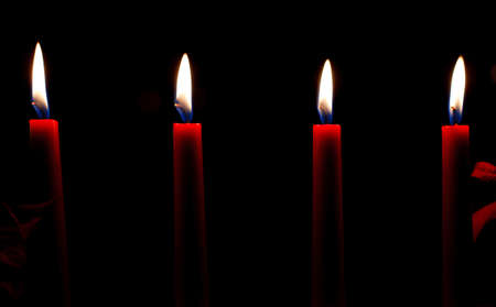 Red candlesの写真素材