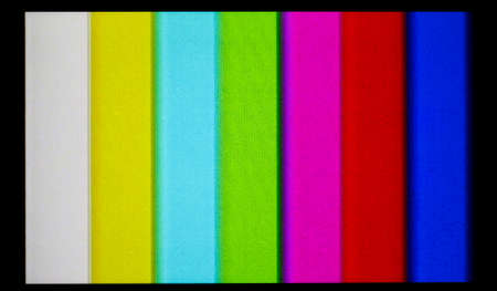 LCD Television with color barsの写真素材