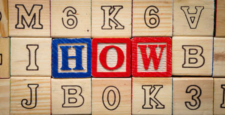 How in lettersの写真素材