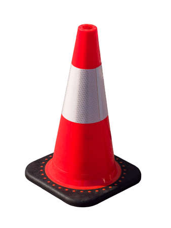 Isolated traffic coneの写真素材