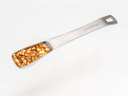 Red chili pepper flakesの写真素材