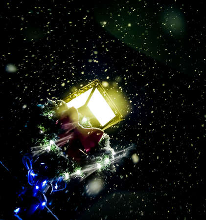 Christmas night sceneの写真素材