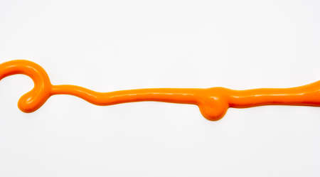 Orange paint lineの写真素材