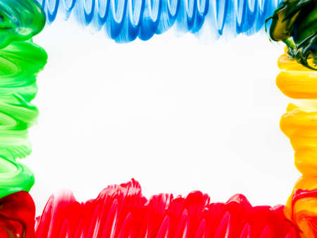 Finger painting frameの写真素材