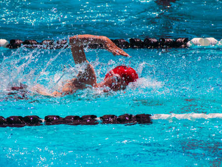 Freestyle swim heatの写真素材