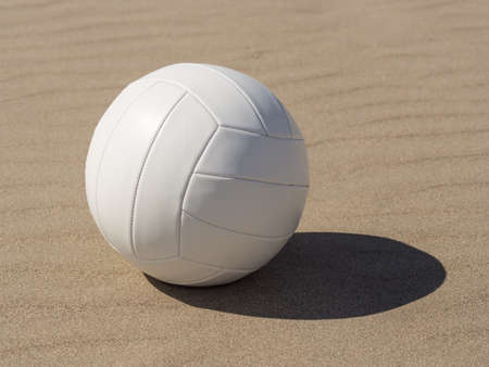 Beach volleyball on sandの写真素材