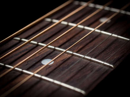 Guitar strings close up