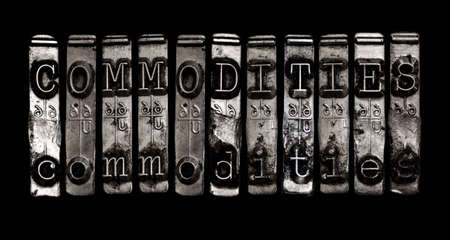 Commodities word in type