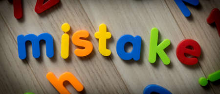 Mistake conceptの写真素材