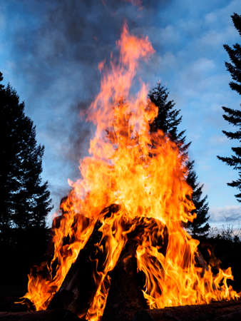 Outdoor bonfireの写真素材