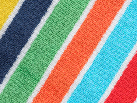 Striped beach towelの写真素材