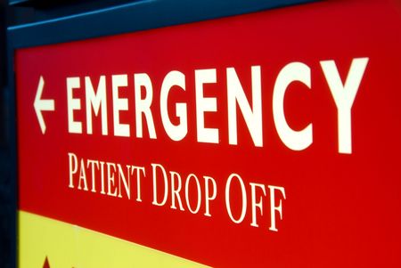 Emergency patient drop off sign