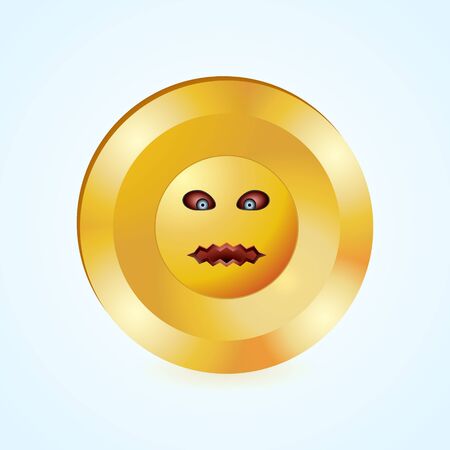 Crazy buttonのイラスト素材