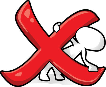 Disapproval red signのイラスト素材