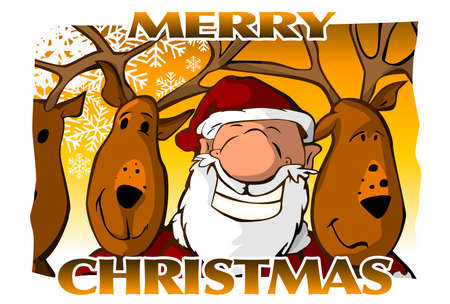 Merry Christmas Card (yellow) の写真素材