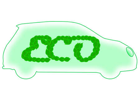 Eco car for the nature respectのイラスト素材