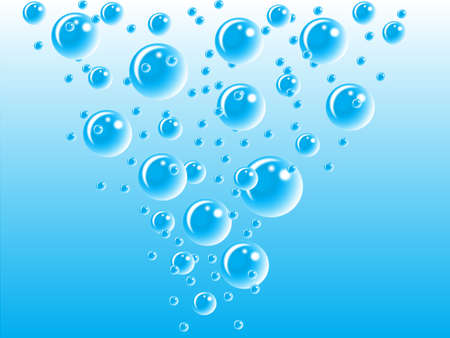 Air bubbles in a blue background