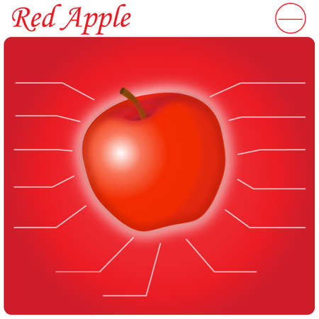 Infogram composition of the Red Appleのイラスト素材