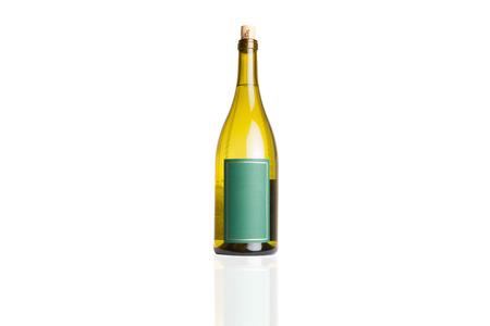 Wine Bottle Isolated on Whiteの写真素材