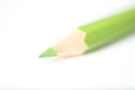 Macro pencil isolated light greenの写真素材