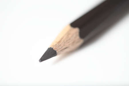Macro pencil isolated blackの写真素材