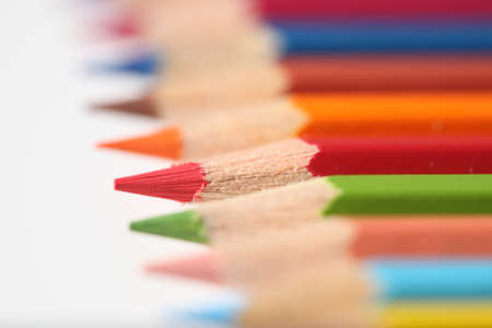 Macro pencils group top left to mid bottom landscapeの写真素材