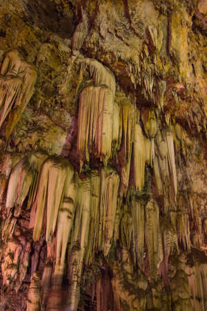Wonder Cave Interior with Stalactites and Stalagmitesの写真素材