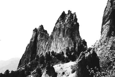 Sharp jagged rock formationの写真素材