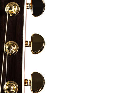 Guitar Tuning Pegs on whiteの写真素材